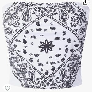 bandana strapless top